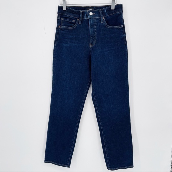 Express Denim - Express Straight Ankle High Rise‎ Jeans Size 6 Dark Wash